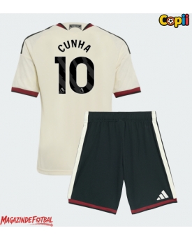 Manchester United Matheus Cunha #10 Echipament de Fotbal Replică 2026-27 Copii Treilea (+ Șorturi)